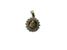 pendente ouro 18k com pedra con circónita 