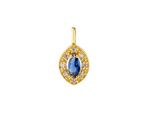 pendente ouro 18k com pedra con circonita 