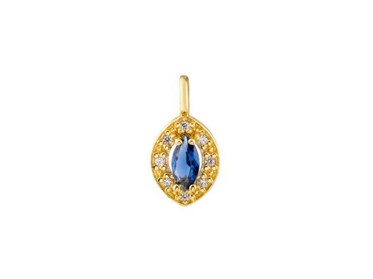 pendente ouro 18k com pedra con circonita 