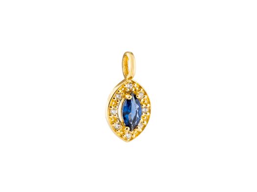 pendente ouro 18k com pedra con circonita 