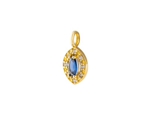 pendente ouro 18k com pedra con circonita 