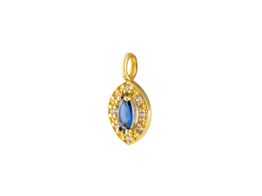 pendente ouro 18k com pedra con circonita 