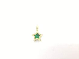 pendente ouro 18k com pedra con circonita 