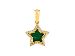 pendente ouro 18k com pedra con circonita 