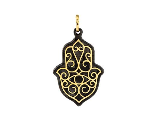 pendente ouro 18k com pedra con onix 
