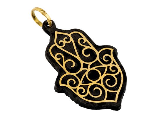 pendente ouro 18k com pedra con onix 