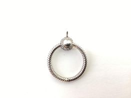 pendente prata 925mm com pedra con circonita 