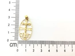 pendente ouro 18k con sem pedra 