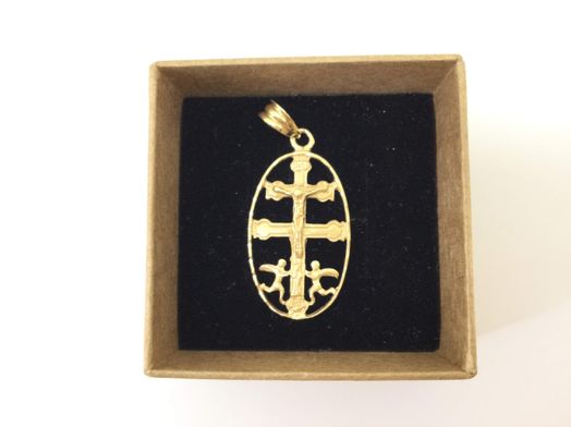 pendente ouro 18k con sem pedra 