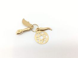 pendente ouro 19k con sem pedra 