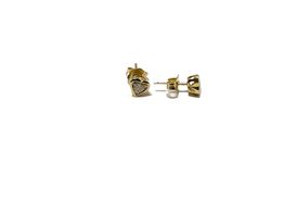 pendientes oro 18k con diamante de laboratorio 