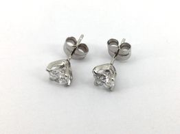 pendientes oro 18k con diamante de laboratorio 