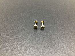 pendientes oro 18k con circonita 