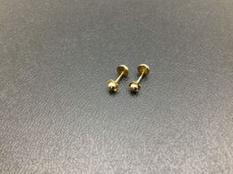 pendientes oro 18k con circonita 