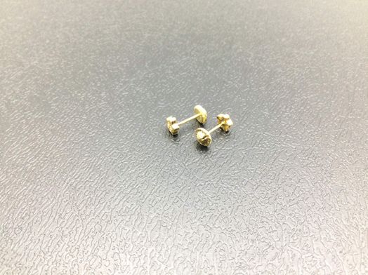 pendientes oro 18k con circonita 