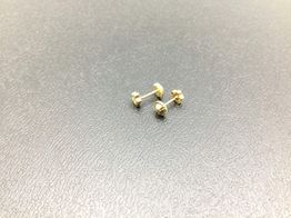 pendientes oro 18k con circonita 