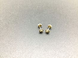 pendientes oro 18k con circonita 