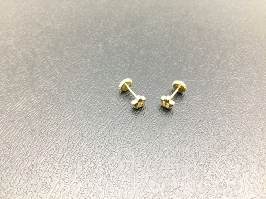 pendientes oro 18k con circonita 