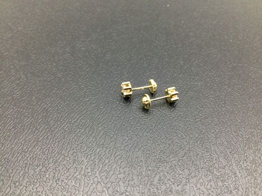 pendientes oro 18k con circonita 
