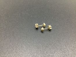 pendientes oro 18k con circonita 
