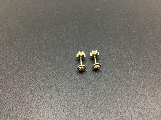 pendientes oro 18k con circonita 