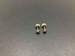 pendientes oro 18k con circonita 