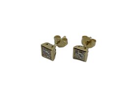 pendientes oro 18k con diamante de laboratorio 