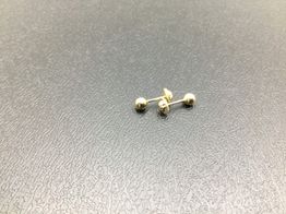 pendientes oro 18k con circonita 