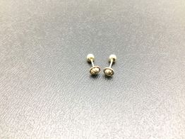 pendientes oro 18k con circonita 