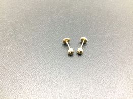 pendientes oro 18k con circonita 
