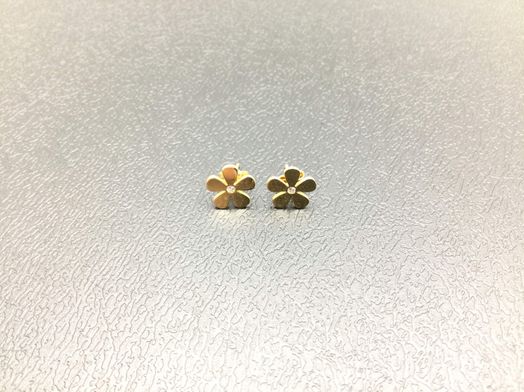 pendientes oro 18k con circonita 