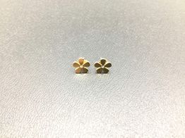 pendientes oro 18k con circonita 