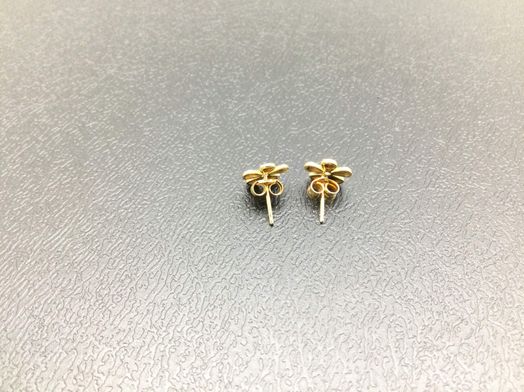 pendientes oro 18k con circonita 