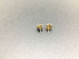 pendientes oro 18k con circonita 
