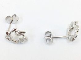 pendientes plata 925mm con circonita 