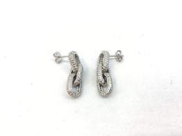 pendientes plata 925mm con circonita 