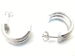 pendientes plata 925mm con circonita 