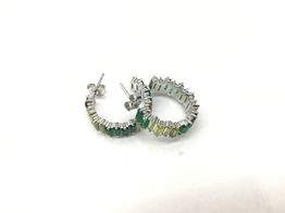 pendientes plata 925mm con circonita 