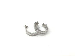 pendientes plata 925mm con circonita 