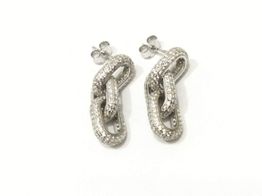 pendientes plata 925mm con circonita 