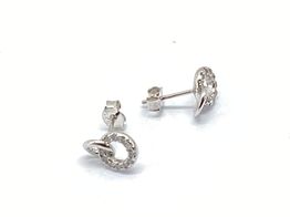 pendientes plata 925mm con circonita 