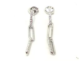 pendientes plata 925mm con circonita 