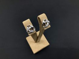 pendientes plata 925mm con circonita 