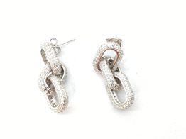 pendientes plata 925mm con circonita 