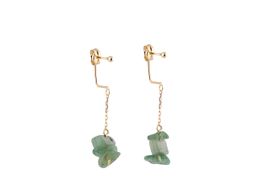 pendientes oro 18k con cuarzo 