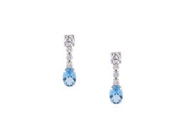 pendientes oro 18k con circonita 