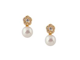 pendientes oro 18k con circonita 