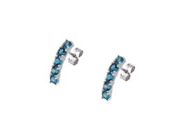 brincos ouro 18k com pedra con top&aacute;cio 