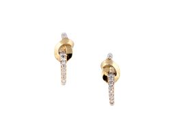 pendientes oro 18k con circonita 