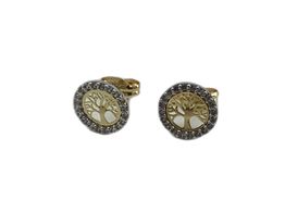 pendientes oro 18k con circonita 